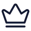 Crown icon with stroke standard style