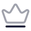 Crown icon with twotone rounded style