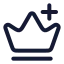 Crownplus icon with stroke rounded style