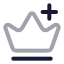 Crownplus icon with twotone rounded style