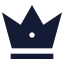 Crown icon with solid sharp style
