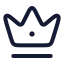 Crown icon with stroke rounded style
