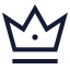 Crown icon with stroke sharp style