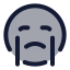 Crying icon with duotone standard style
