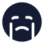 Crying icon with solid standard style