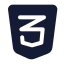 Css icon with solid rounded style