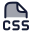 Cssfile icon with duotone rounded style