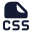 Cssfile icon with solid rounded style