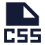 Cssfile icon with solid sharp style