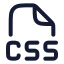 Cssfile icon with stroke rounded style