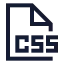 Cssfile icon with stroke sharp style