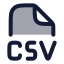 Csv icon with duotone rounded style