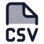 Csv icon with duotone standard style