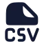 Csv icon with solid rounded style