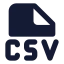 Csv icon with solid standard style