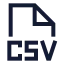 Csv icon with stroke sharp style