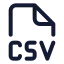 Csv icon with stroke standard style