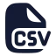 Csv icon with solid rounded style