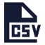 Csv icon with solid sharp style