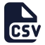 Csv icon with solid standard style