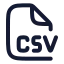 Csv icon with stroke rounded style
