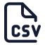 Csv icon with stroke standard style