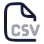 Csv icon with twotone rounded style