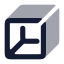 Cube icon with bulk rounded style