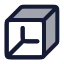 Cube icon with duotone rounded style