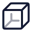 Cube icon with twotone rounded style