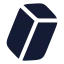 Cuboid icon with solid rounded style