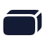 Cuboid icon with solid rounded style