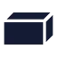 Cuboid icon with solid sharp style