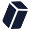 Cuboid icon with solid standard style