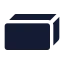 Cuboid icon with solid standard style