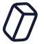 Cuboid icon with stroke rounded style