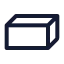 Cuboid icon with stroke standard style