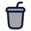 Cupsoda icon with duotone rounded style