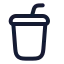 Cupsoda icon with stroke rounded style