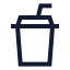 Cupsoda icon with stroke sharp style