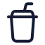 Cupsoda icon with stroke standard style