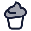 Cupcake icon with duotone standard style