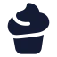 Cupcake icon with solid standard style