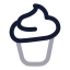Cupcake icon with twotone rounded style