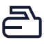 Curling icon with stroke sharp style
