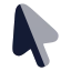 Cursor icon with bulk rounded style