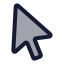 Cursor icon with duotone standard style
