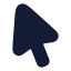 Cursor icon with solid rounded style