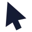 Cursor icon with solid sharp style
