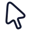 Cursor icon with stroke rounded style
